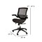 Flash Furniture Black Mid-Back Mesh Office Chair with Flip-Up Arms BL-8801X-BK-GG - alternate 10